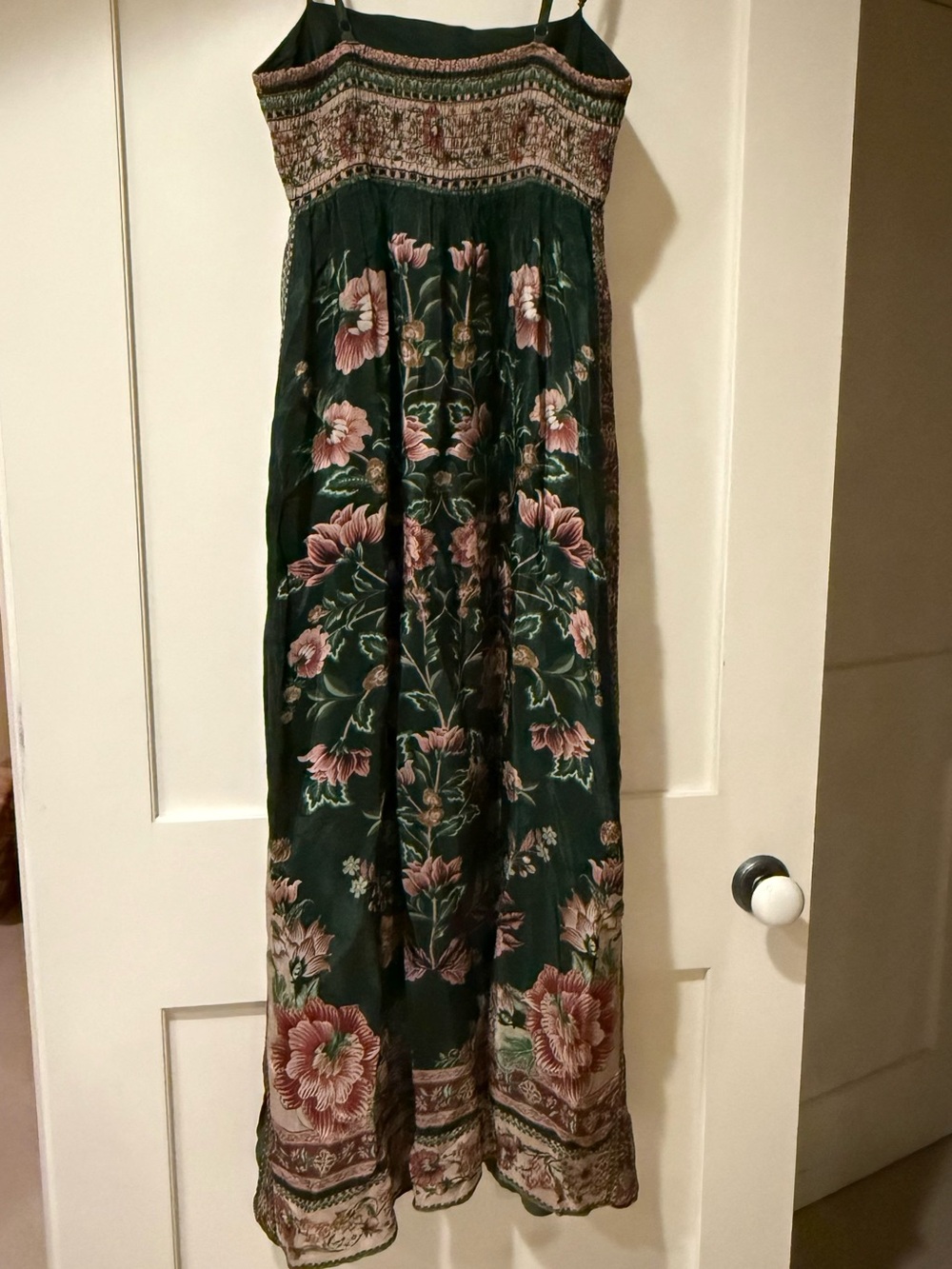 Farm Rio, green flowering garden midi dress size small - Picture 4 of 5